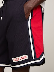 Tommy Hilfiger Black Sport Monotype Sweat Shorts - Image 3 of 6