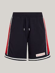 Tommy Hilfiger Black Sport Monotype Sweat Shorts - Image 4 of 6