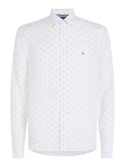 Tommy Hilfiger Blue Linen Dot Shirt - Image 4 of 6