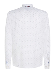Tommy Hilfiger Blue Linen Dot Shirt - Image 5 of 6