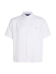 Tommy Hilfiger White Pigment Dyed 100% Linen Shirt - Image 1 of 3
