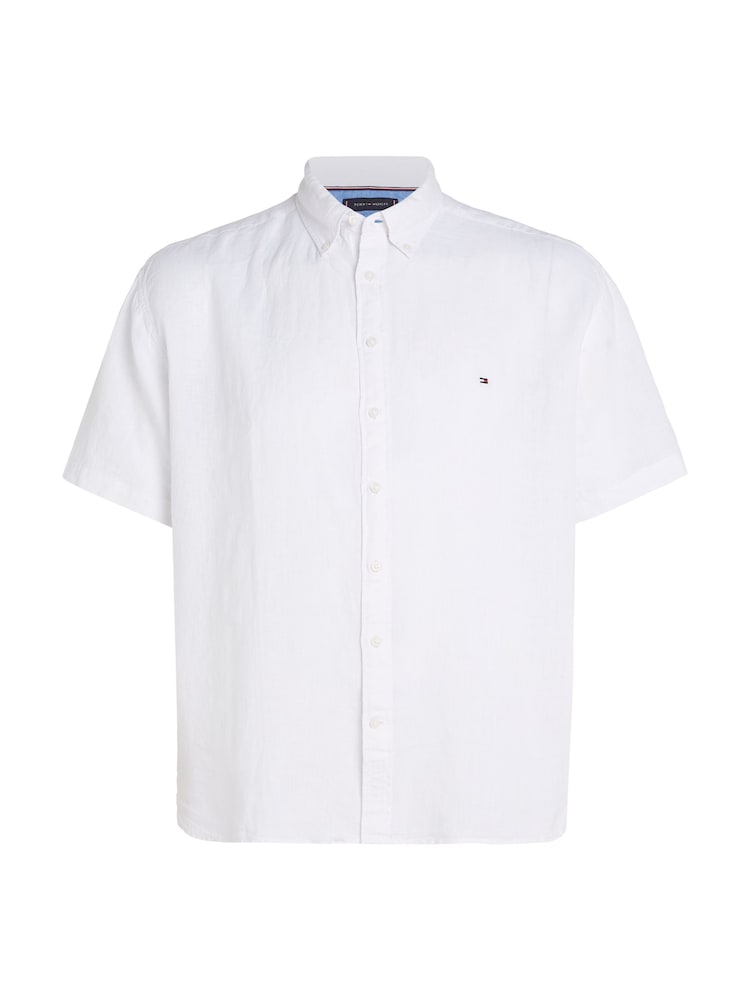 Tommy Hilfiger White Pigment Dyed 100% Linen Shirt - Image 1 of 3