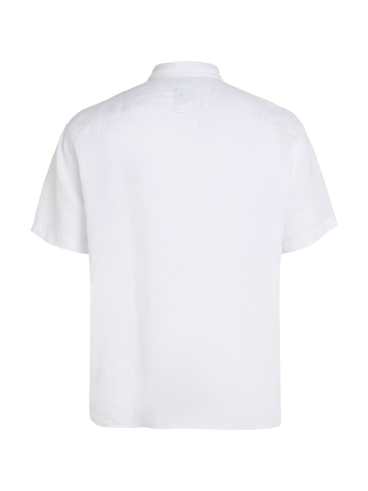 Tommy Hilfiger White Pigment Dyed 100% Linen Shirt - Image 2 of 3