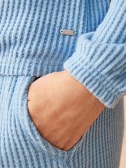 Blue Cosy Waffle Long Sleeve Pyjamas - Image 3 of 10