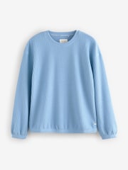 Blue Cosy Waffle Long Sleeve Pyjamas - Image 6 of 10