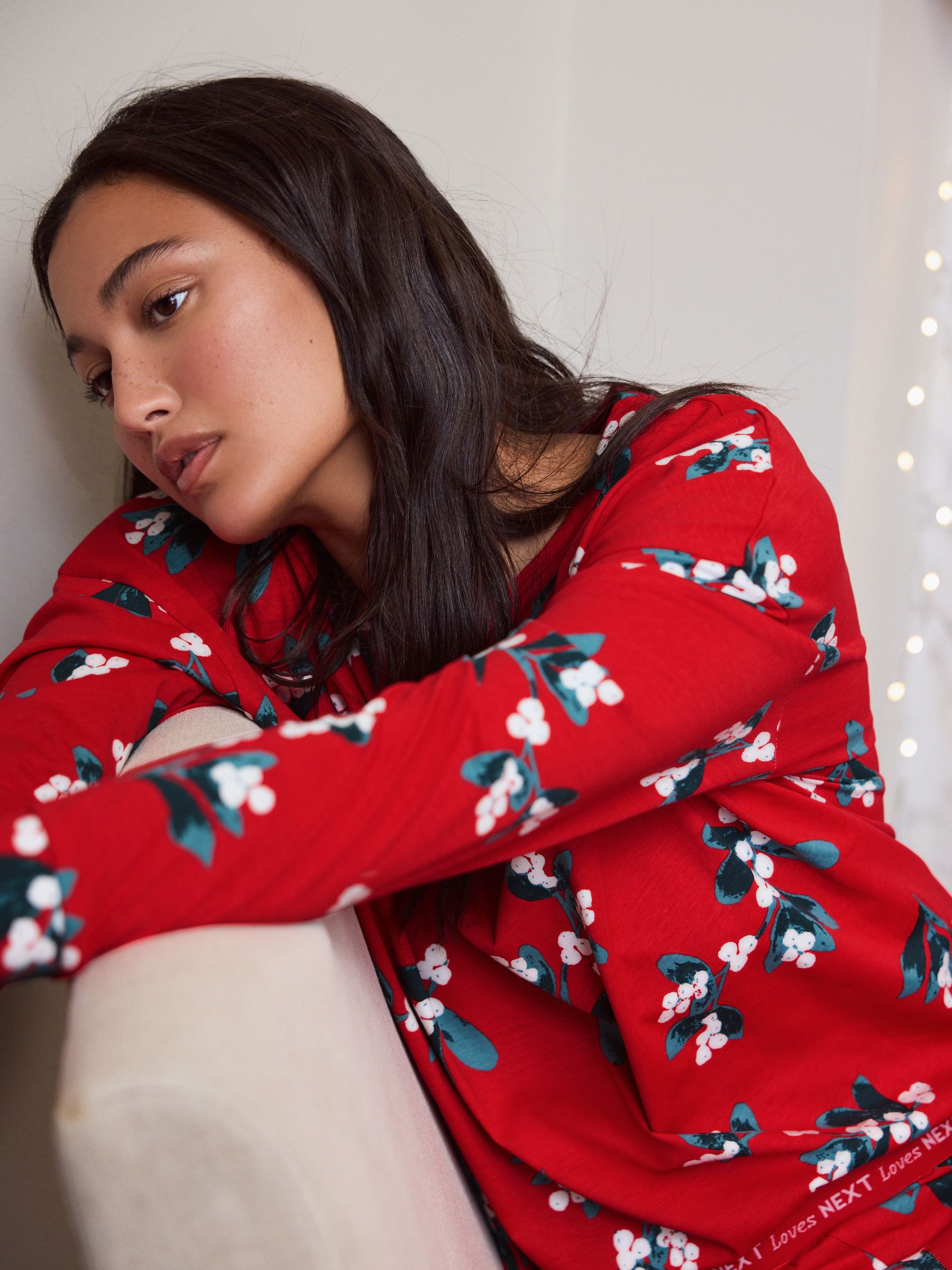 Buy Red Mistletoe 100% Cotton Christmas Long Sleeve Pyjamas from Next  Luxembourg