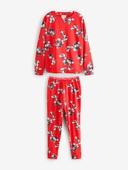 Red Mistletoe 100% Cotton Christmas Long Sleeve Pyjamas - Image 6 of 10