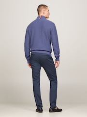 Tommy Hilfiger Blue Structure Zip Mock Sweater - Image 2 of 4