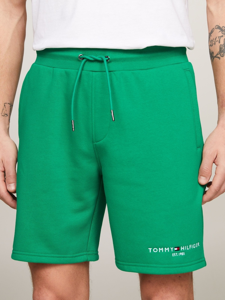 Tommy Hilfiger Green Logo Sweat Shorts - Image 1 of 5