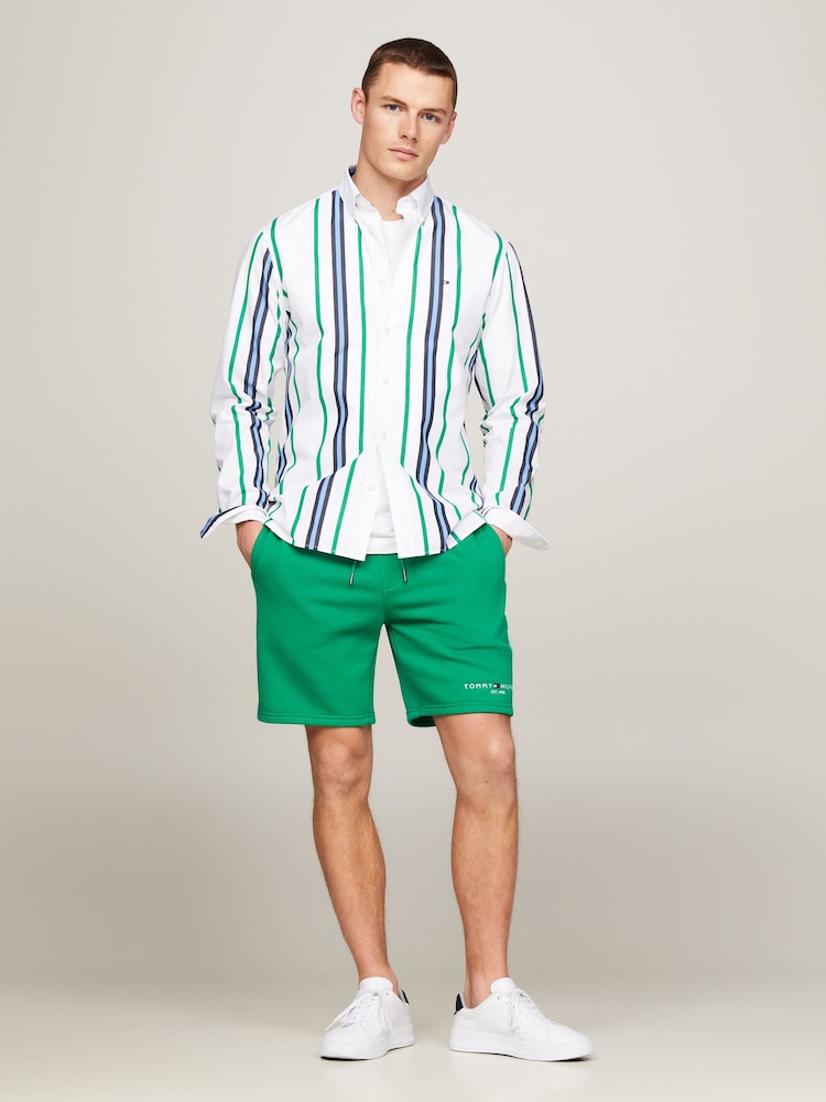 Tommy Hilfiger Green Logo Sweat Shorts - Image 2 of 5