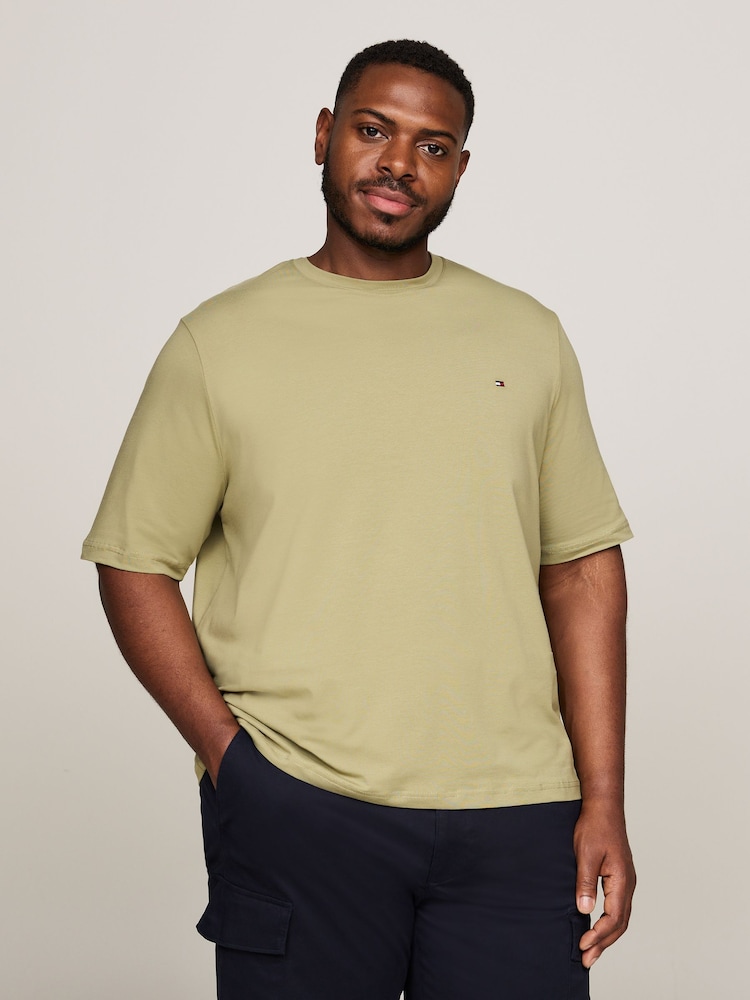 Tommy Hilfiger Green Slim Big And Tall Stretch T-Shirt - Image 1 of 5