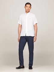 Белый - Tommy Hilfiger Pigment Dyed 100% Linen Shirt - Изображение 1 из 5