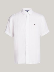 Белый - Tommy Hilfiger Pigment Dyed 100% Linen Shirt - Изображение 5 из 5