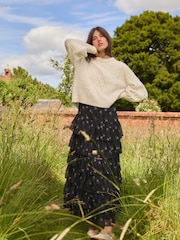 Laura Ashley Cream Cable Knit Jumper - Image 4 of 6