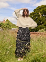 Laura Ashley Cream Cable Knit Jumper - Image 5 of 6