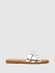 Schuh Tierney Leather Sliders - Image 2 of 5