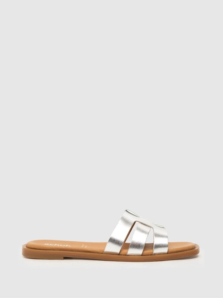Schuh Tierney Leather Sliders - Image 2 of 5