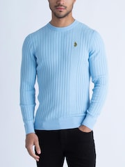 Luke 1977 Spare Rib Knitwear 100% Cotton Jumper - Image 1 of 7