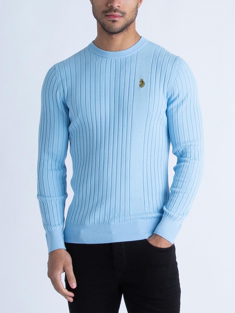 Luke 1977 Spare Rib Knitwear 100% Cotton Jumper - Image 1 of 7