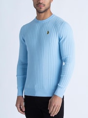 Luke 1977 Spare Rib Knitwear 100% Cotton Jumper - Image 3 of 7