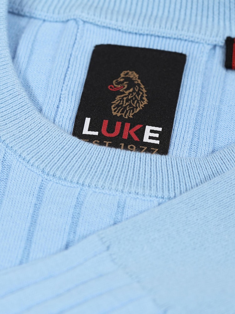 Luke 1977 Spare Rib Knitwear 100% Cotton Jumper - Image 7 of 7