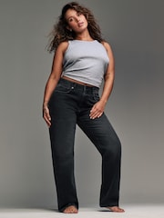 Washed Black Hourglass Rigid Straight Leg 100% Cotton Jeans - Image 1 of 7