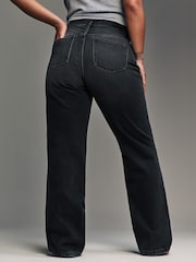 Washed Black Hourglass Rigid Straight Leg 100% Cotton Jeans - Image 2 of 7