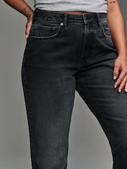 Washed Black Hourglass Rigid Straight Leg 100% Cotton Jeans - Image 4 of 7