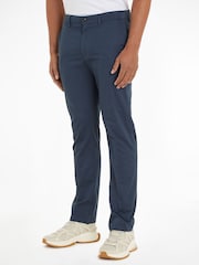 Tommy Hilfiger Light Blue Denton Structure Chino Trousers - Image 1 of 6