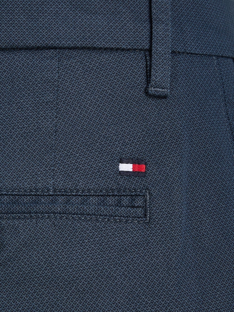 Tommy Hilfiger Light Blue Denton Structure Chino Trousers - Image 6 of 6