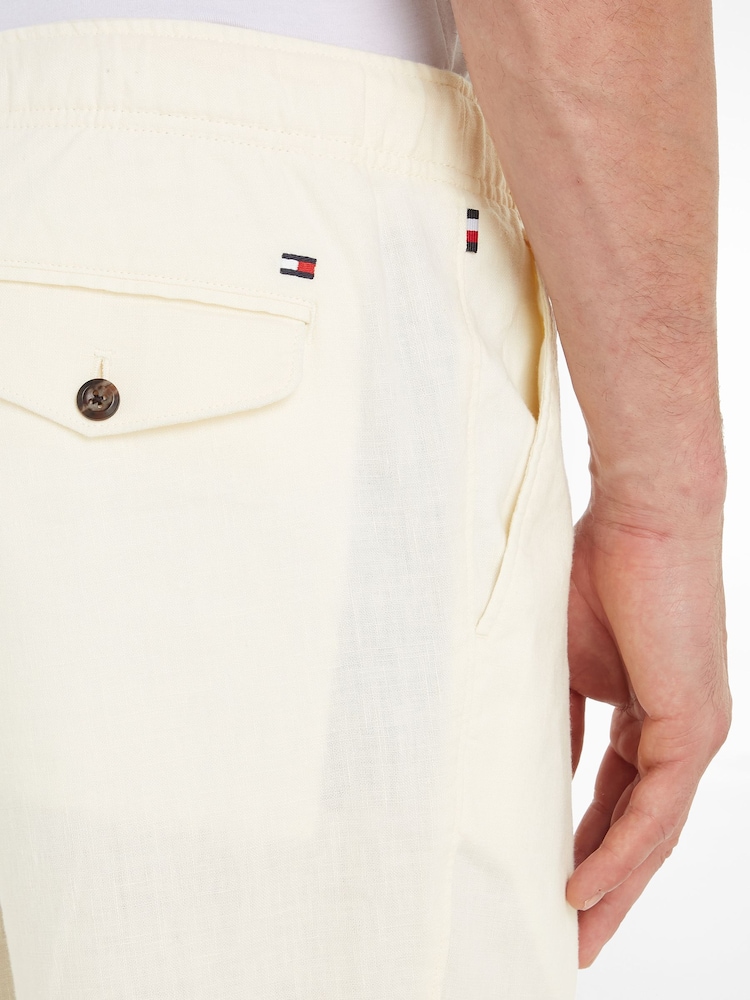 Tommy Hilfiger Natural Harlem Linen Shorts - Image 3 of 6
