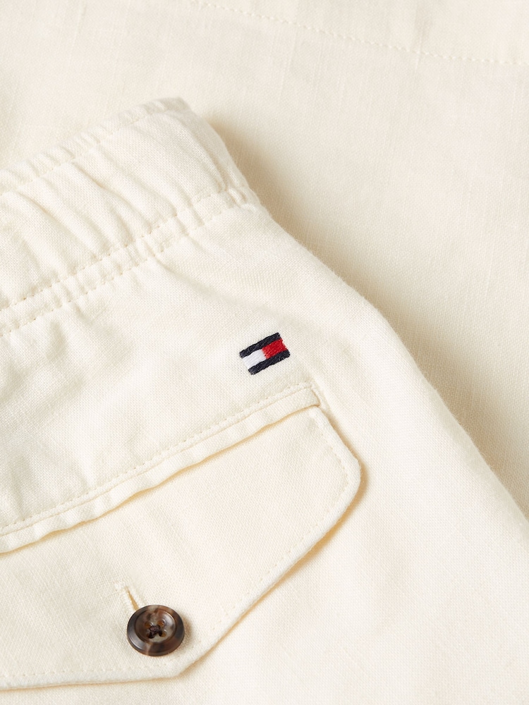 Tommy Hilfiger Natural Harlem Linen Shorts - Image 6 of 6