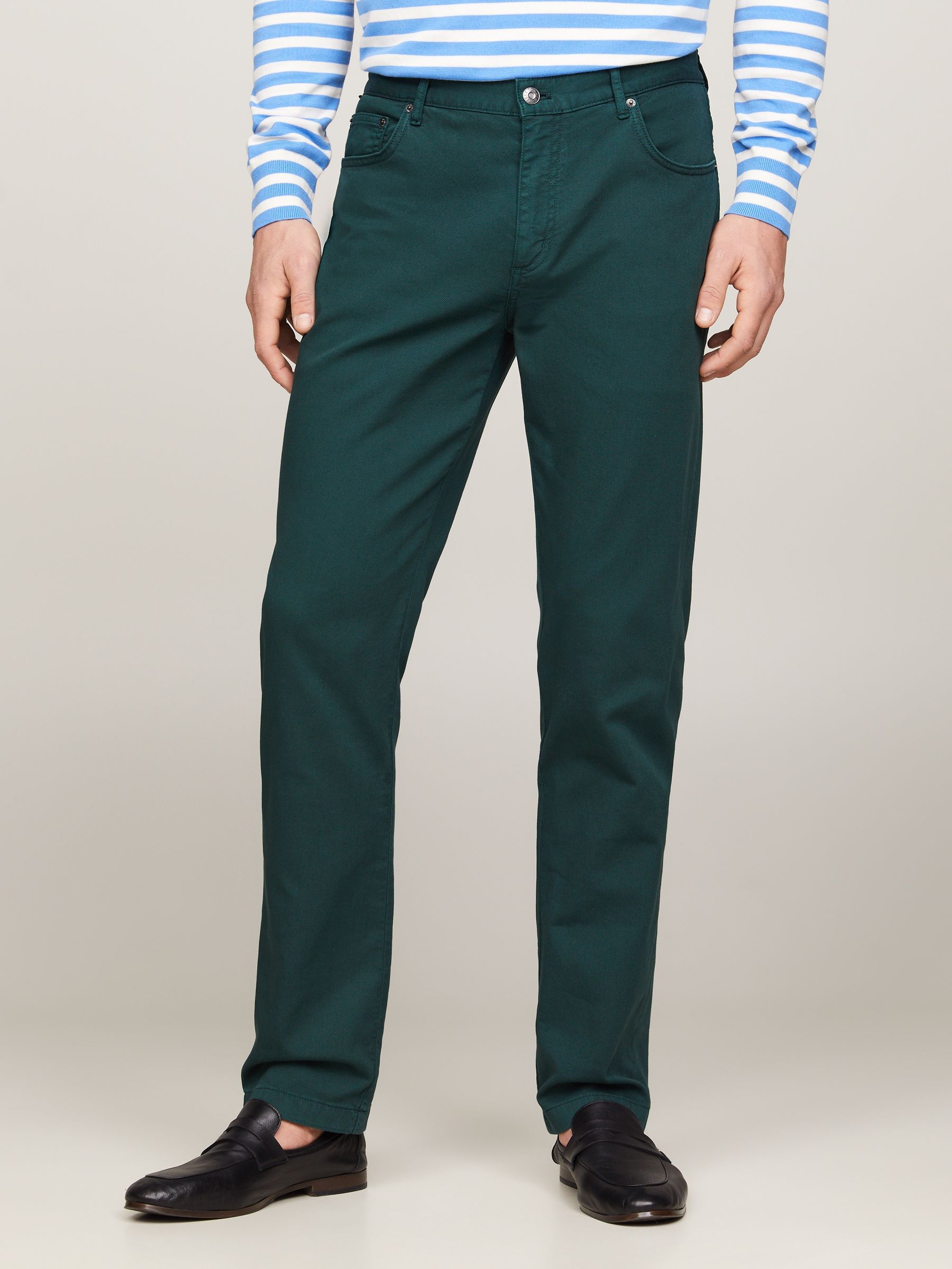 Buy Tommy Hilfiger Green Denton Structure Chinos from Next Luxembourg