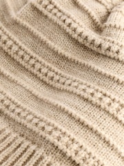 Neutral Baby Knitted Pom Hat - Image 3 of 3