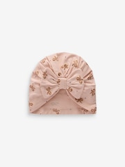 Rosa - Baby 100% Cotton Bow Turban and Bibs Set 4 Pack (0-18mths) - Imagen 2 de 6