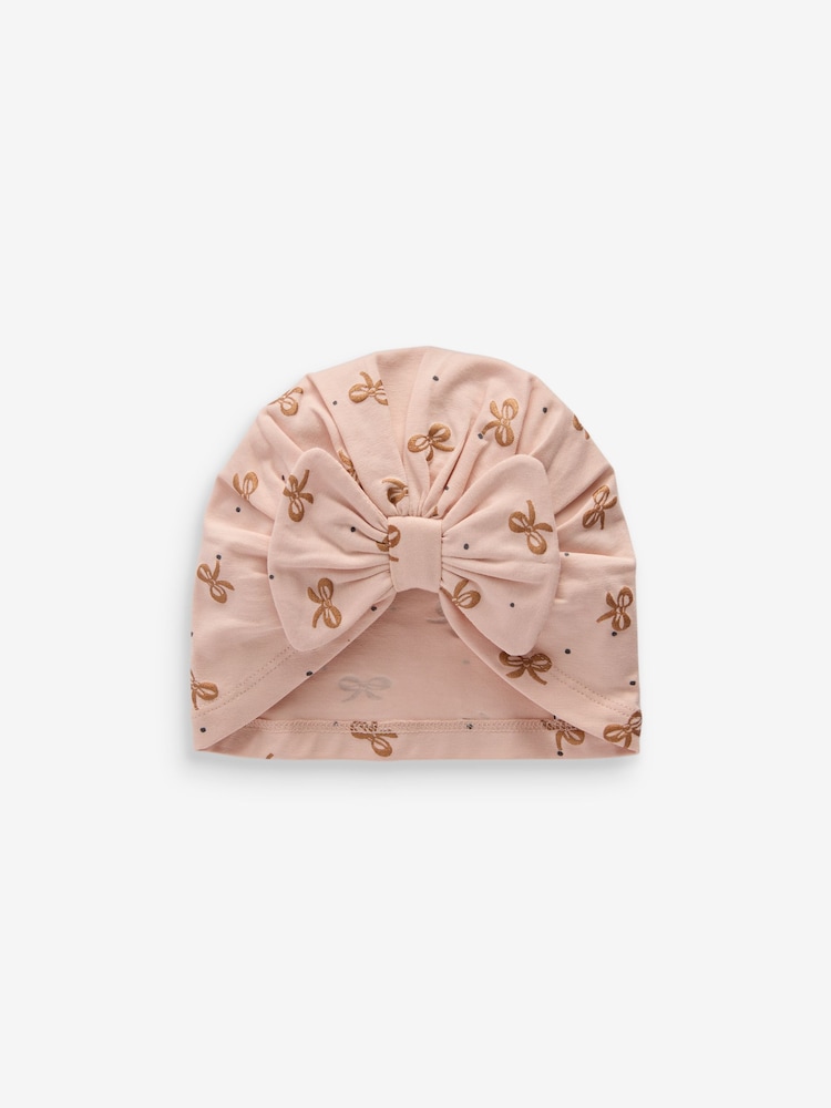 Rosa - Baby 100% Cotton Bow Turban and Bibs Set 4 Pack (0-18mths) - Imagen 2 de 6