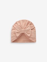 Rosa - Baby 100% Cotton Bow Turban and Bibs Set 4 Pack (0-18mths) - Imagen 3 de 6