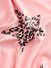 Pink Leopard Star 100% Cotton Long Sleeve Pyjamas - Image 10 of 10
