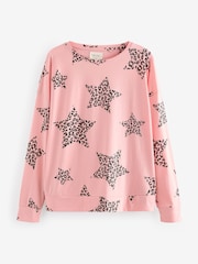 Pink Leopard Star 100% Cotton Long Sleeve Pyjamas - Image 6 of 10