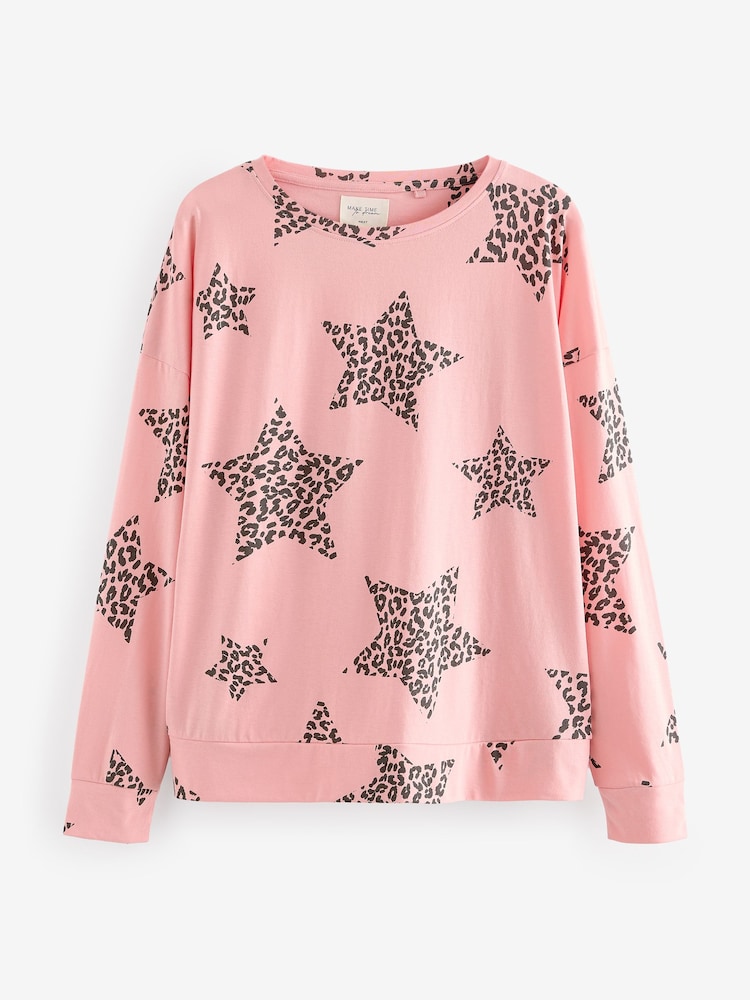 Pink Leopard Star 100% Cotton Long Sleeve Pyjamas - Image 6 of 10