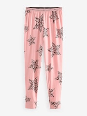 Pink Leopard Star 100% Cotton Long Sleeve Pyjamas - Image 7 of 10