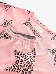Pink Leopard Star 100% Cotton Long Sleeve Pyjamas - Image 9 of 10