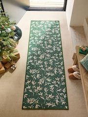 Green Washable Mistletoe Christmas Runner - Image 2 of 5