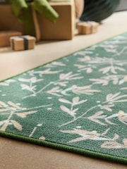 Green Washable Mistletoe Christmas Runner - Image 4 of 5