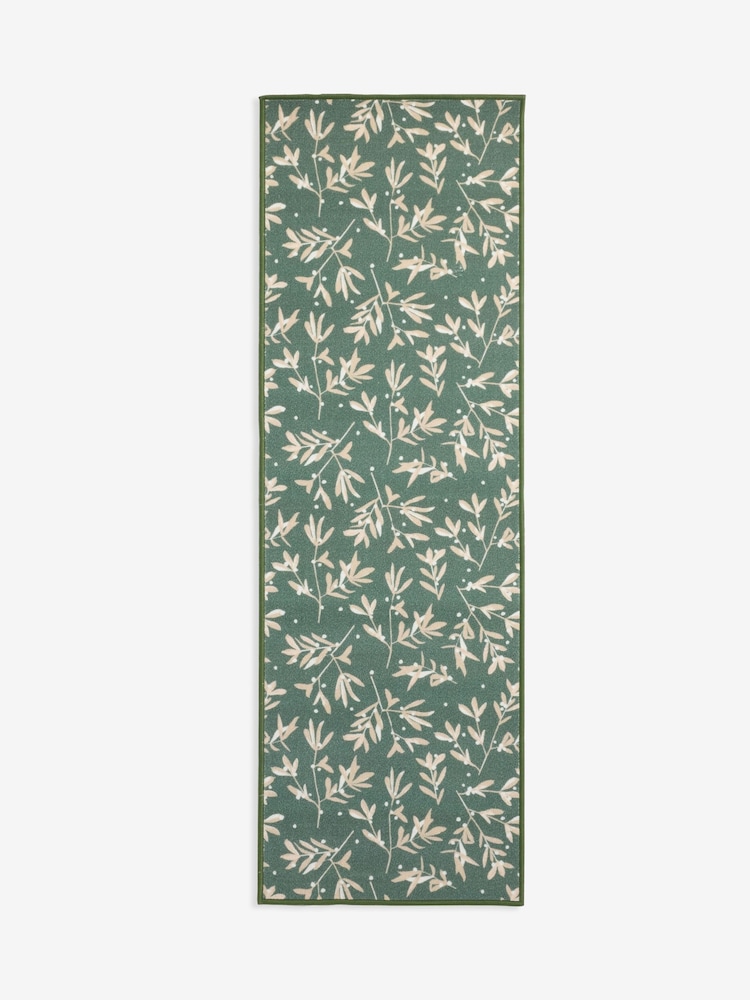 Green Washable Mistletoe Christmas Runner - Image 5 of 5
