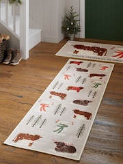 Natural Washable Christmas Hamish The Highland Cow Runner - Image 2 of 6