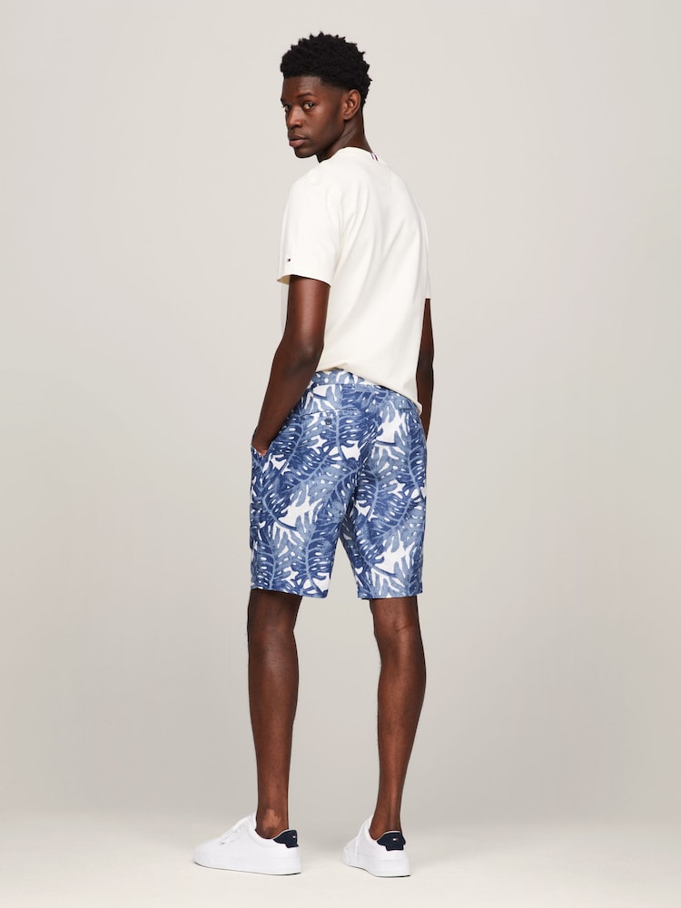 Tommy Hilfiger Blue Harlem 100% Linen Floral Print Shorts - Image 2 of 4