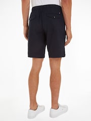Tommy Hilfiger Blue Harlem Linen Shorts - Image 3 of 4