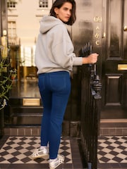 Dark Blue Brushed Jersey Denim Leggings - Image 3 of 8
