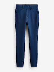 Dark Blue Brushed Jersey Denim Leggings - Image 6 of 8